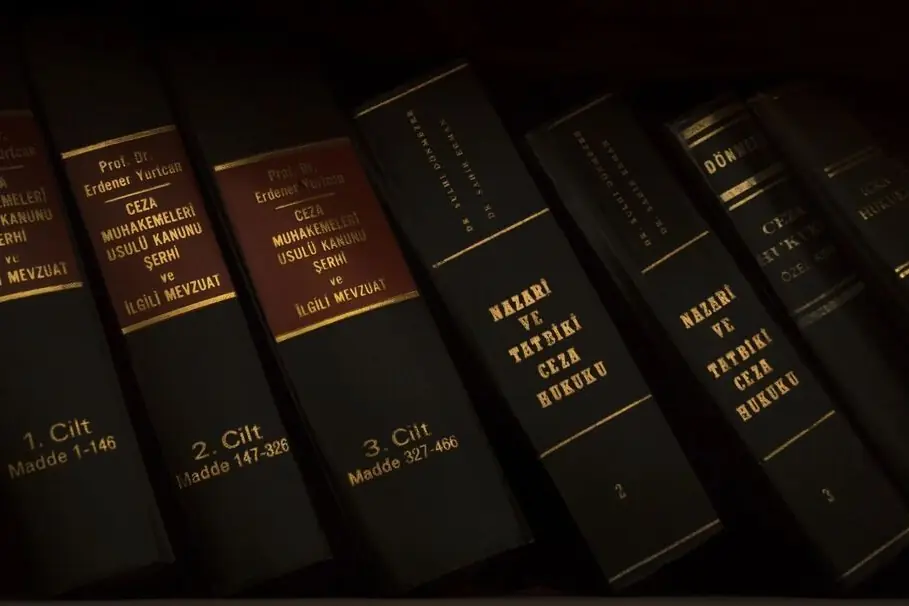 Volumi rilegati di una biblioteca giuridica